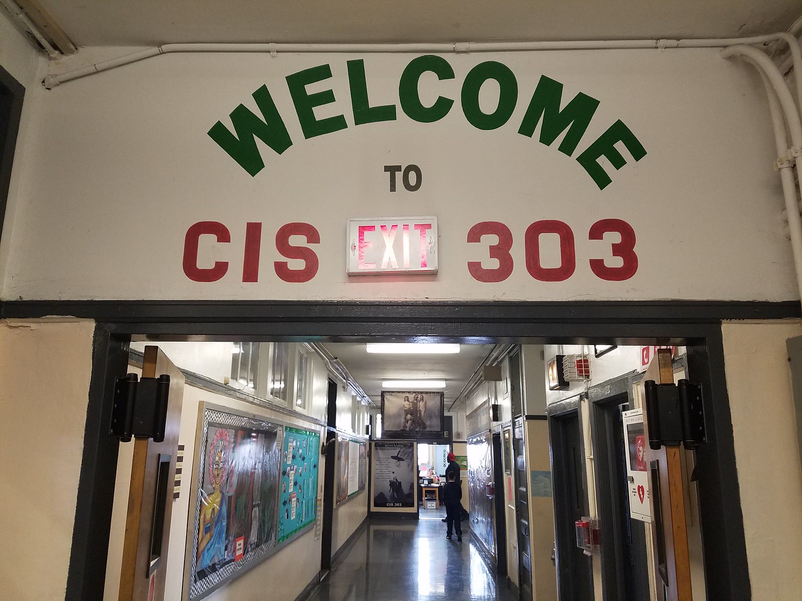 School event gathering at CIS 303