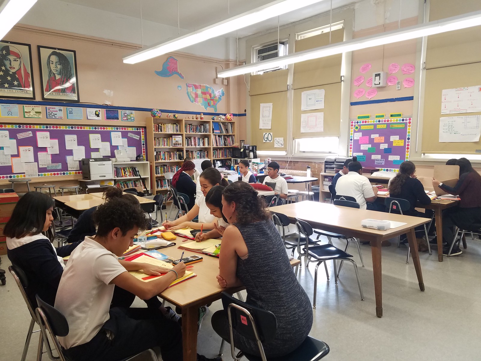 Students during a performance at school